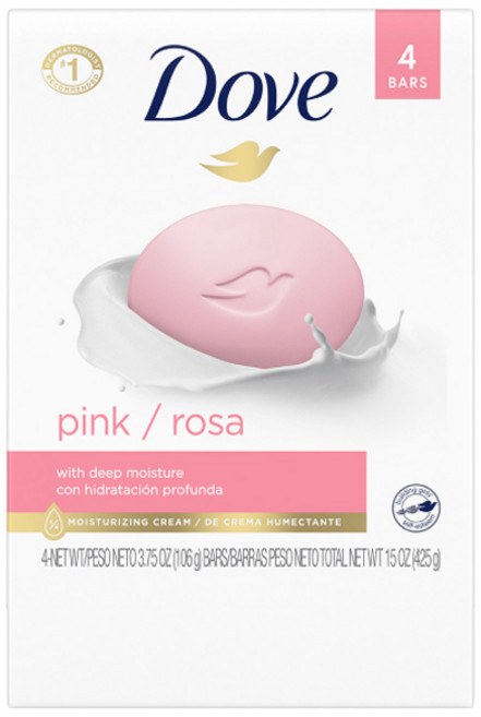 도브 핑크 로사 뷰티 바 4개입, 425g, 1개