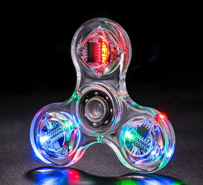 비상 LED 피젯스피너, 클리어, 1개