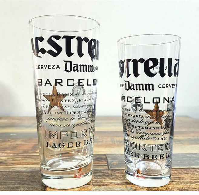 스페인 에스트렐라맥주잔 330ml 400ml, 에스트렐라맥주잔 330ml 1개, 1개