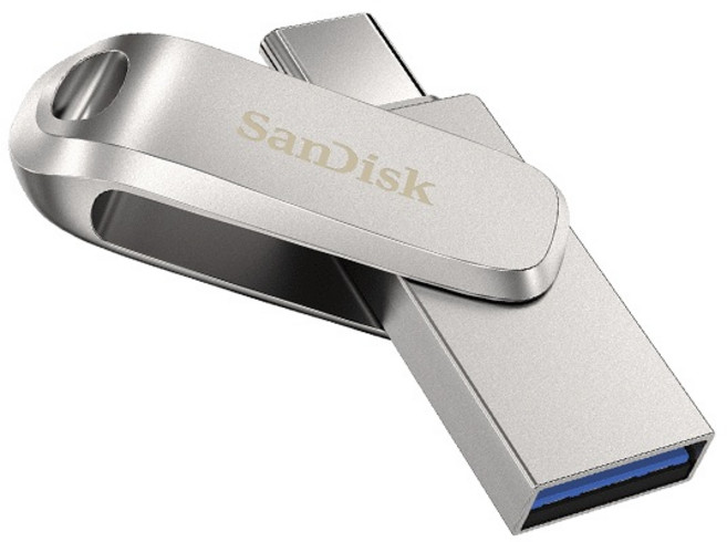 SanDisk Ultra Luxe USB Type-C OTG 雙用 金屬造型隨身碟, 128GB, 1個