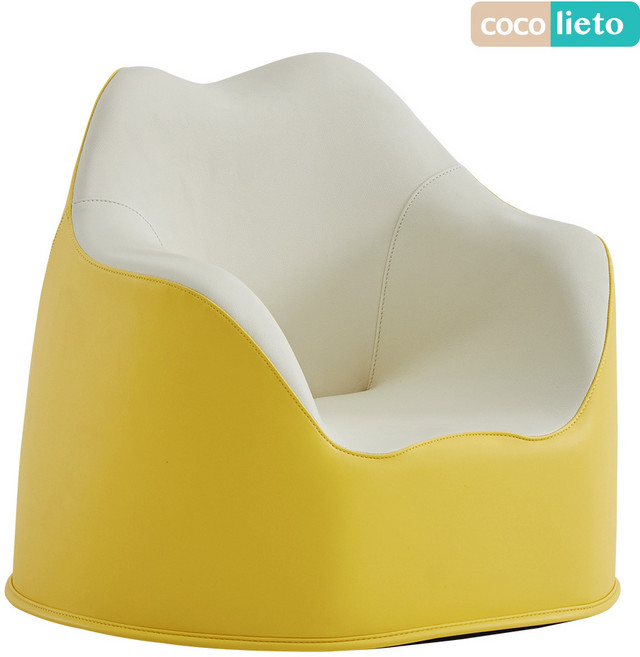 리에또 마카롱 아기소파 1인용 아기의자 유아의자 돌 생일선물, 레몬, 1개