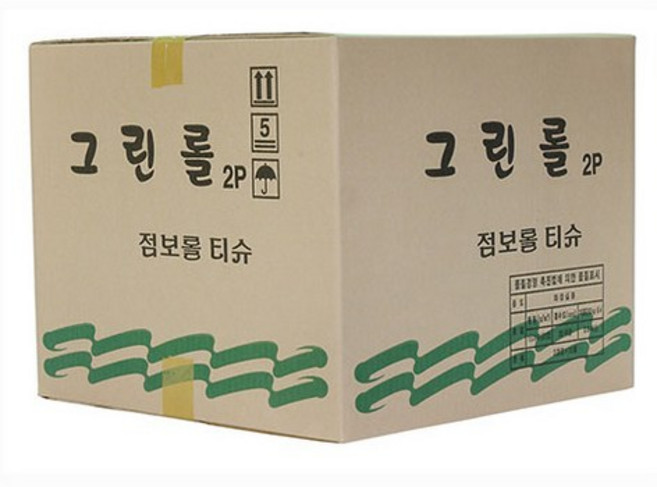 흰돌제지 점보롤 베이직 그린롤2 16롤 2겹 절약형 주카리스, 1개, 45cm