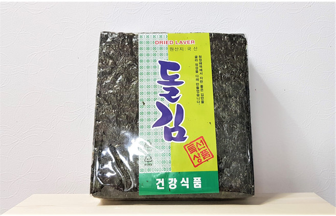 갯벌돌김 100매 /신안 햇돌김 무염 구운돌김 화입 무조미 무가미 간장찍어먹는 마른 햇김, 1개