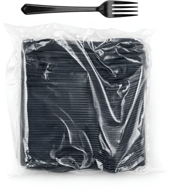 일회용 포크 샐러드 15.5cm 검정 벌크포장 (개별포장X) 2000개입, 1개, 2000개