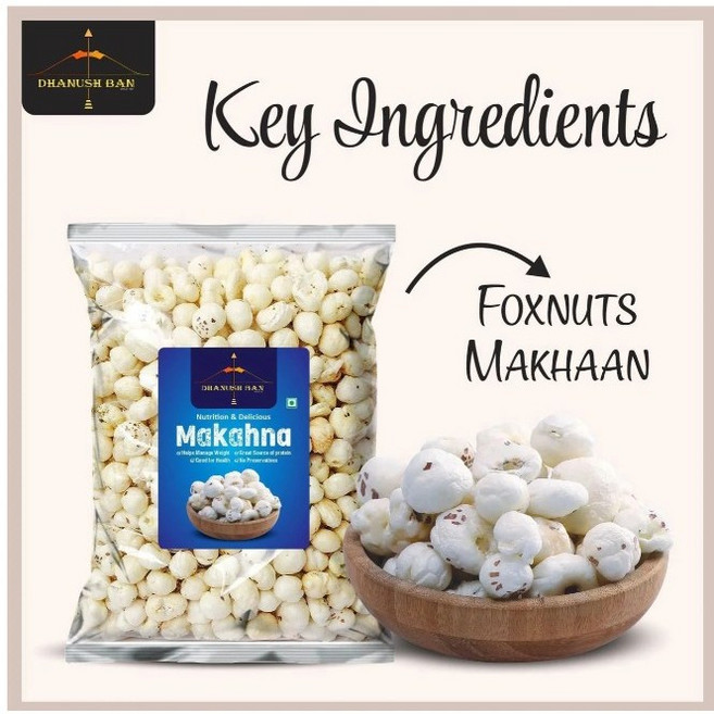 Dhanush Ban Regular Lotus Seed Pop Nut Puffed Phool Makhana | Original Phool Makhana, 1개, 100g