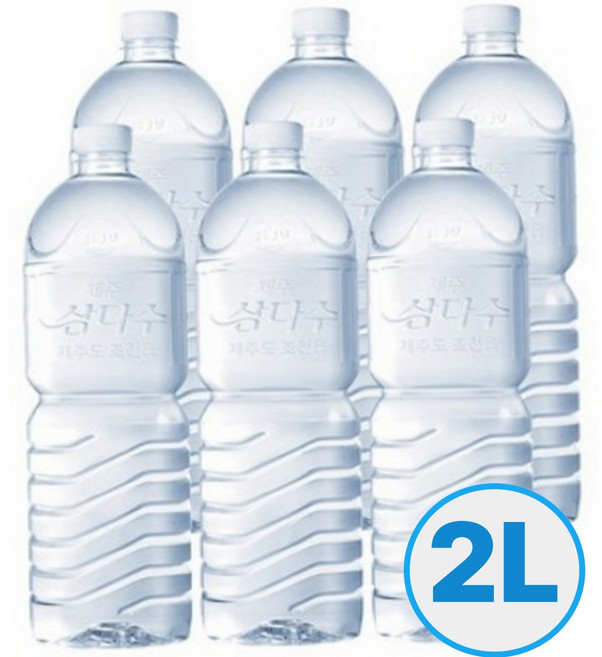 제주 삼다수 무라벨 2L 6병 생수 shn+6163kV, 1세트