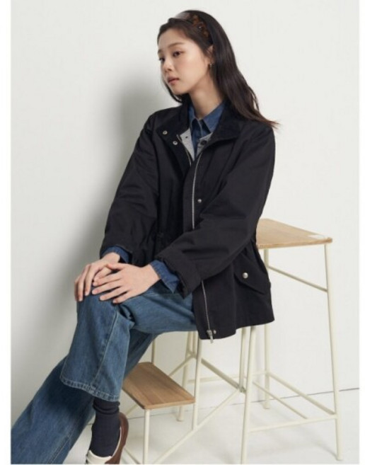 반넥 사파리형 헌팅 점퍼 블랙 (BF5939C025) 3212727