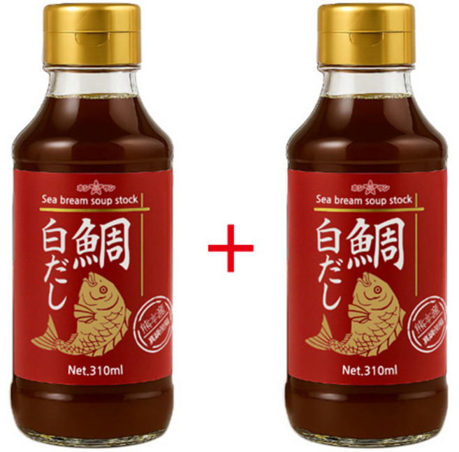 소비기한 임박 [1+1] 재팬 호시산 도미 시라다시 310ml/일본다시부문1등 상품 고급 요정의 맛/일본 쿠마모토 120년 전통, 1개, 310ml