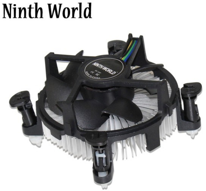 4 핀 커넥터 CPU 쿨러 알루미늄 방열판 및 3.5 인치 팬 포함 데스크탑 PC 컴퓨터 인텔 코어 i3 i5 i7 소켓, 1개