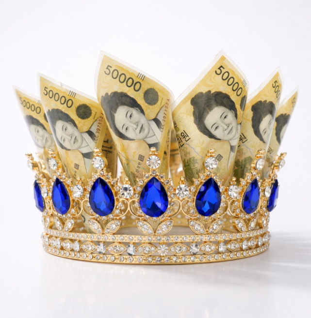 보리도리 부모님 반전 용돈 생일 왕관 환갑 칠순 파티 어버이날 선물, 1세트, B. 킹 사파이어