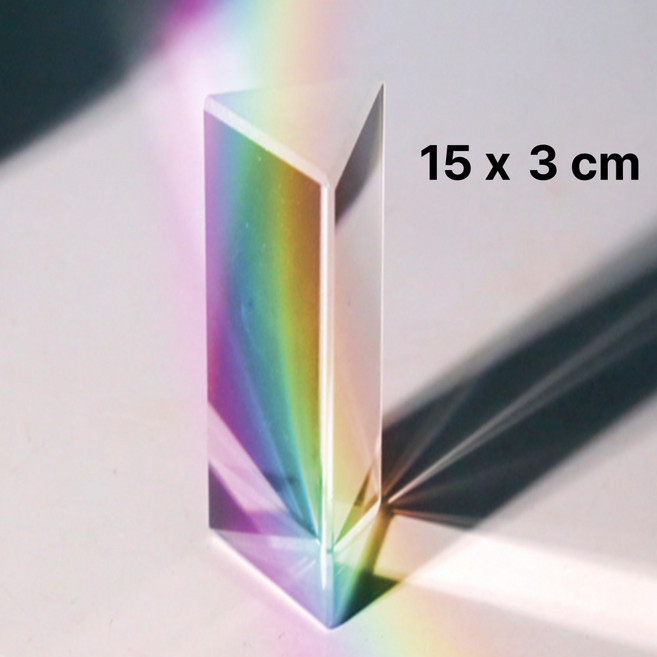 컴위즈 광학 크리스탈 삼각 프리즘 무지개 과학 실험 촬영 소품, 1개