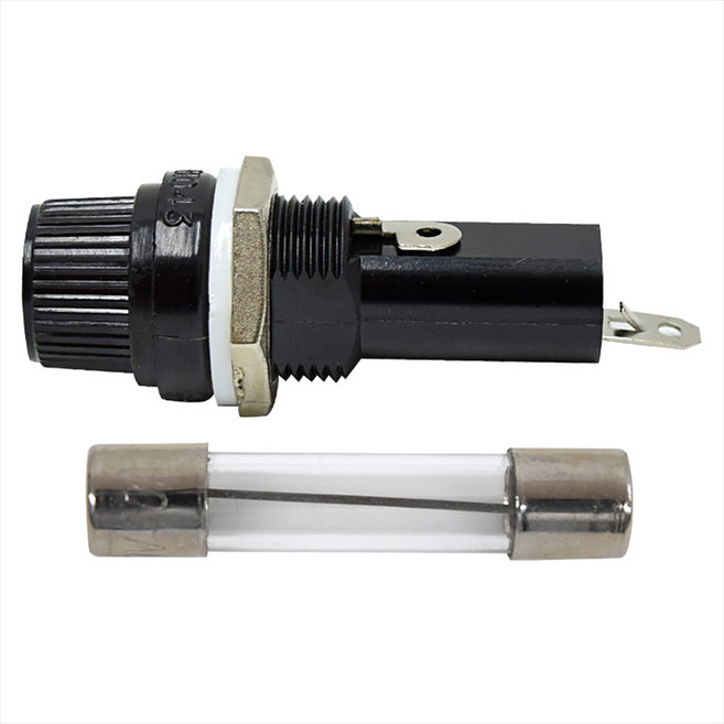 FUSE-SET 휴즈홀더＋휴즈 세트-AC125V 15A/AC250V 10A, 휴즈홀더[1개]＋휴즈2A[1개], 1개