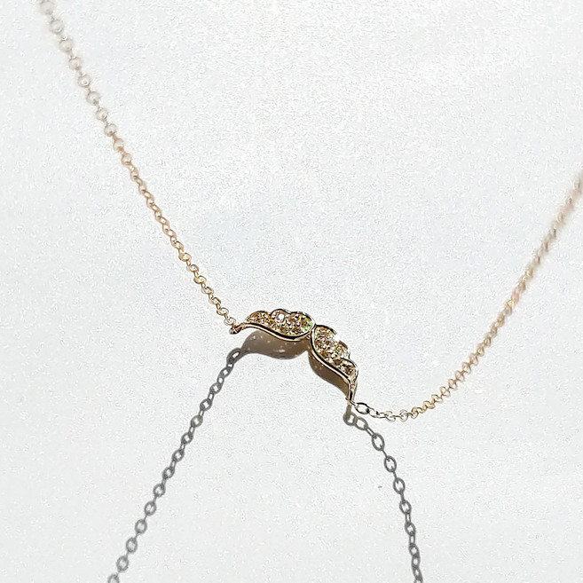 에버링 14K 금 모이사나이트 목걸이 나의 수호천사_NMODM4501