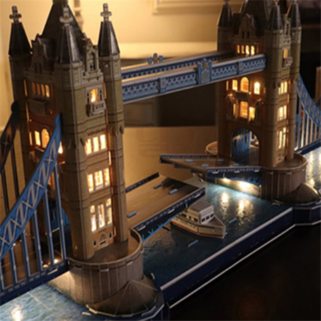 닐스 입체퍼즐 타워브릿지 LED 페이퍼락입체퍼즐, 1개