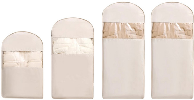 Bracketon 걸이형 방진 의류 압축 보관백, 1개, 4개입