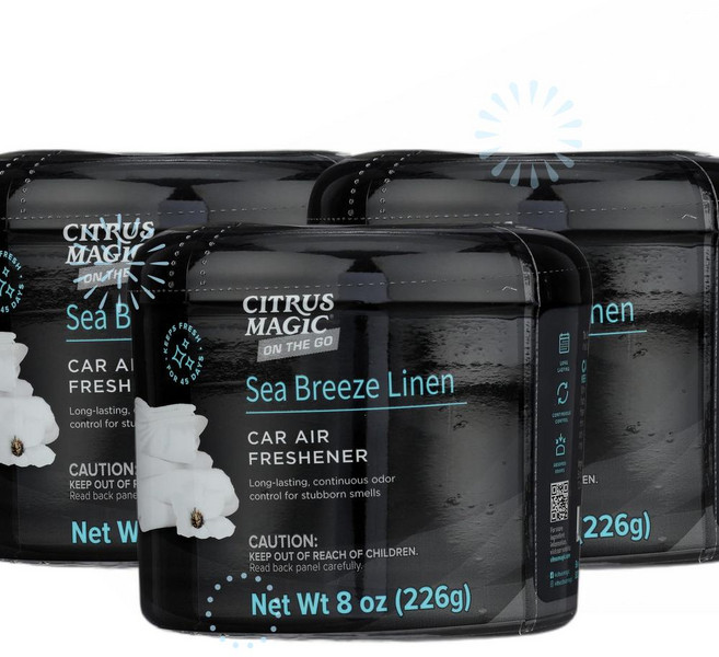 Citrus Magic 시트러스 매직 탈취제 휴대용 냄새 흡수 고체 방향제 씨 브리즈 린넨향 226g DW, 1개