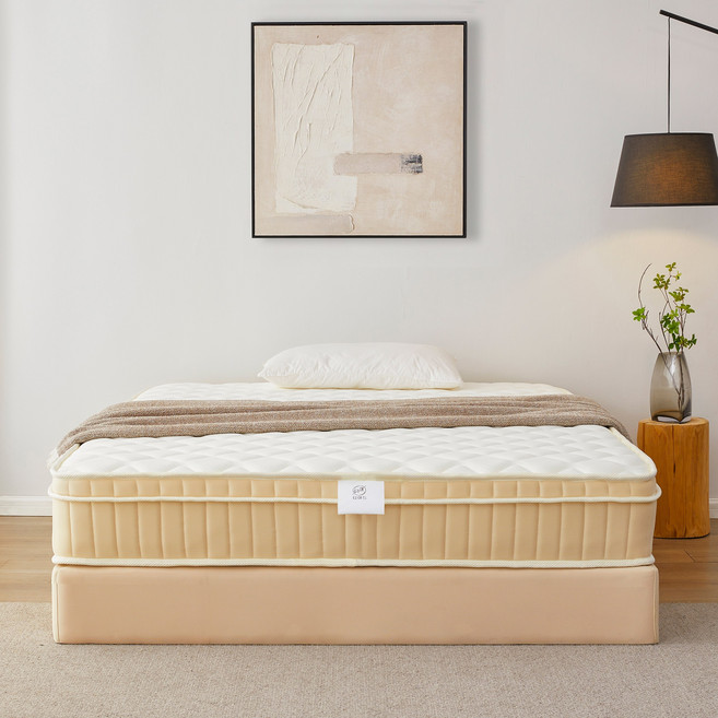 티야드 매트리스 독립스프링 매트리스 포켓스프링 롤팩 매트리스, 25cm, 베이지