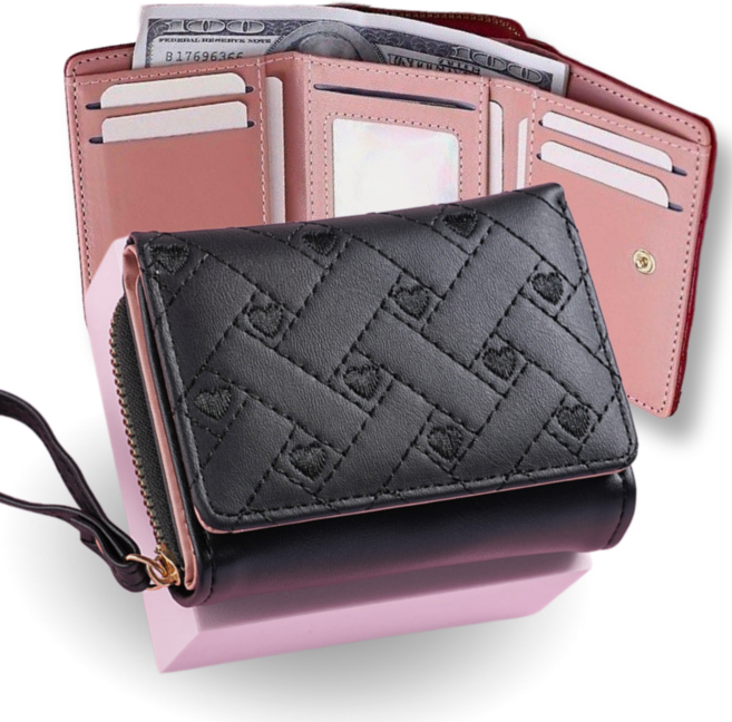 주엘리 학생 지갑 반지갑 동전 카드 지폐 하트지갑 여학생 선물용