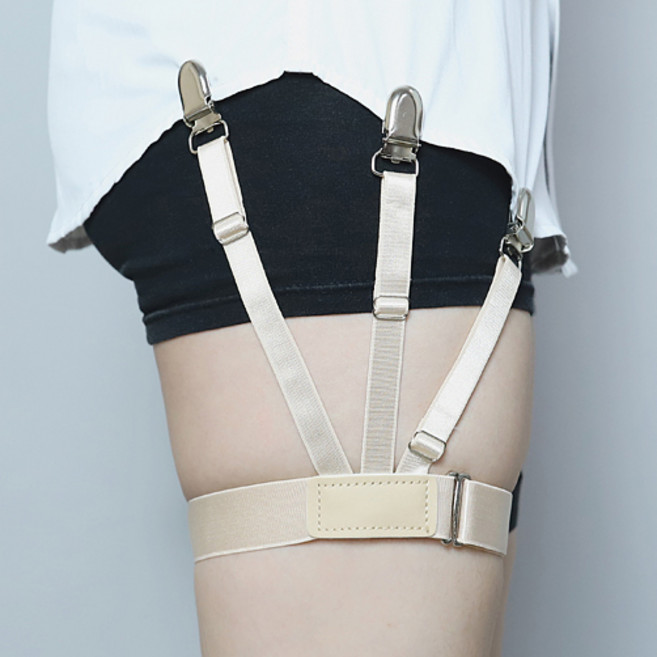 깔끔한 수트핏 셔츠 가터 홀더 셔츠 빠짐 방지 고정 멜빵 밴드