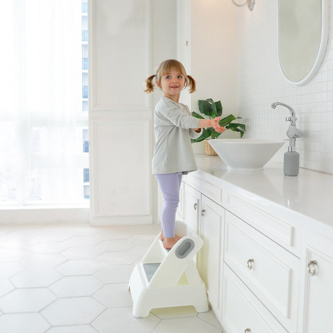 이앤오 2in1 접이식 2단 유아 디딤대, 1개, 혼합색상