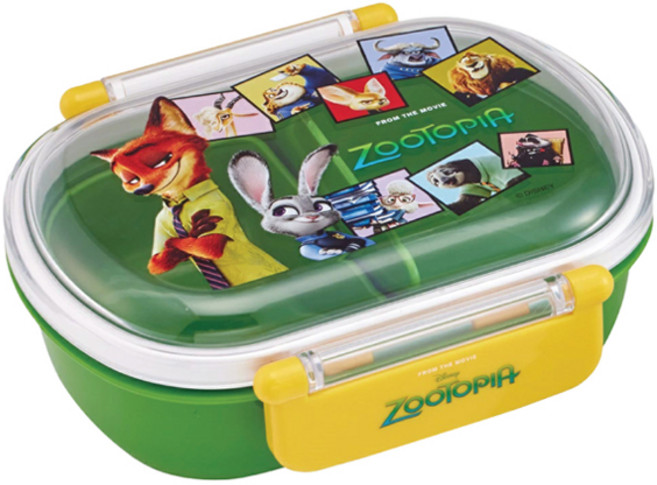주토피아 돔형 1단 라운드 도시락 360ml 캐릭터 어린이 도시락통, 1개, 그린