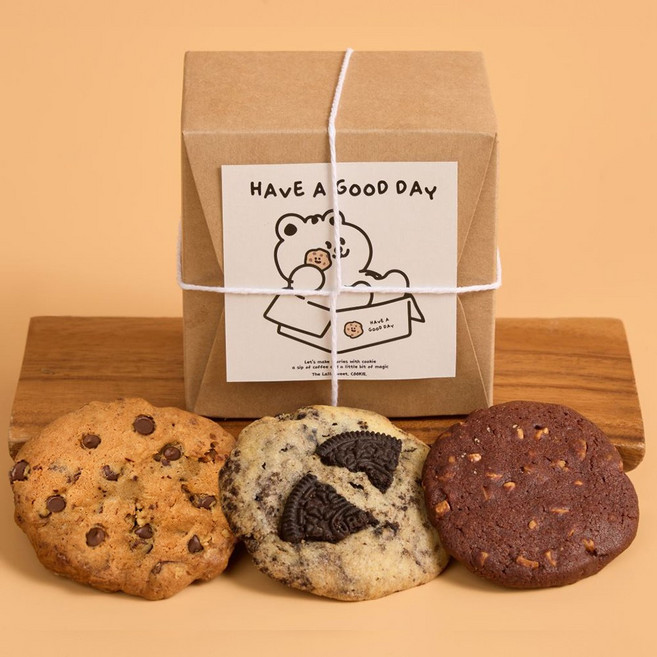 수제 쿠키 답례품 + 무료감사스티커 결혼식 돌잔치 어린이집 선물 쿠키선물세트, 1개, 크라프트