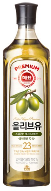 해표 압착 올리브유, 900ml, 10개