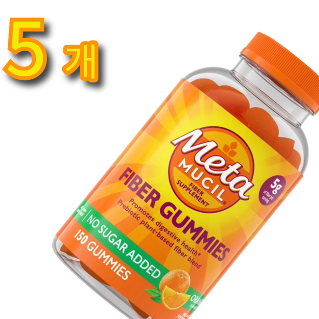 메타 무실 천연 식이 섬유 구미 (Metamucil Fiber Gummies), 5개, 150정