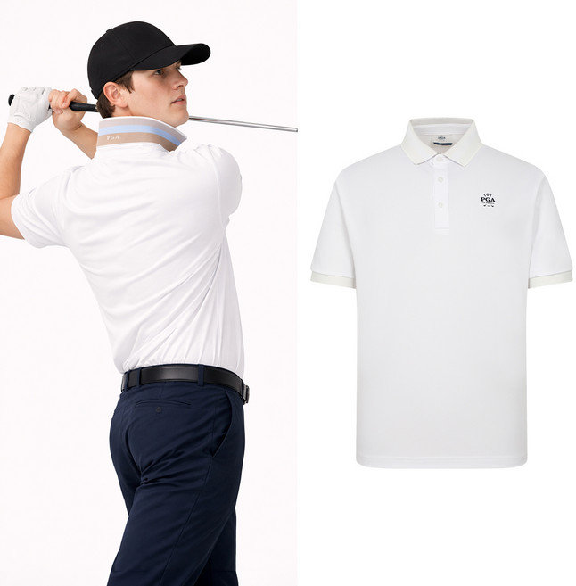 PGA 남성 쿨터치 피퀘 반팔 카라티셔츠 PGMTS52319