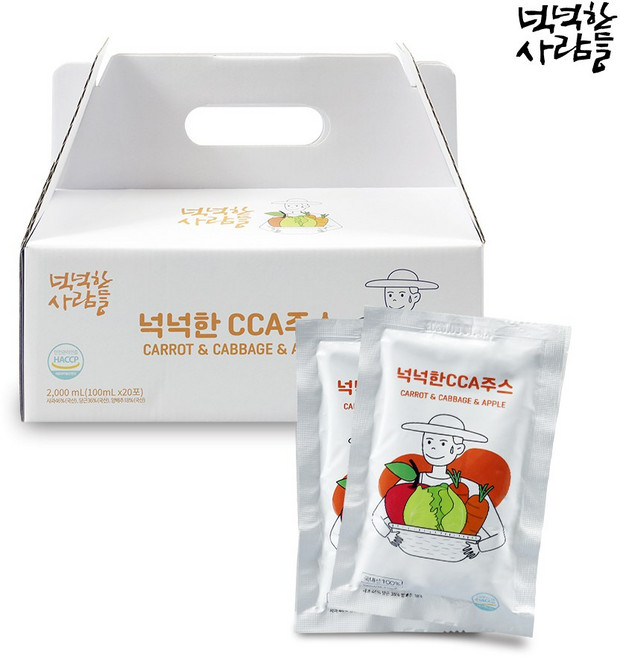 넉넉한사람들 국내산 CCA주스 100% 착즙주스, 20개, 100ml