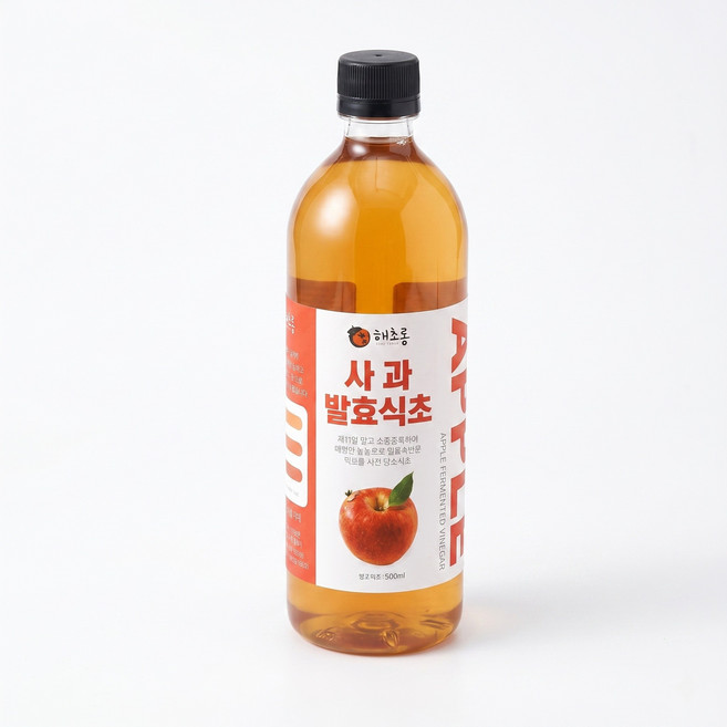 해초롱 천연발효사과식초 500ml 국산애사비 초모함유 자연발효 혈당관리 1+1 오직 단 하루, 1개
