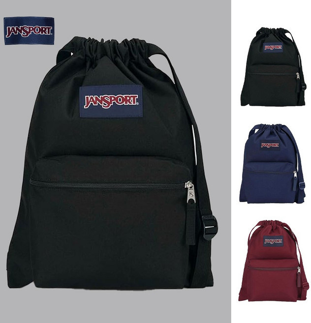 잔스포츠 미니 백팩 드로우 색 스트링 가방+파우치