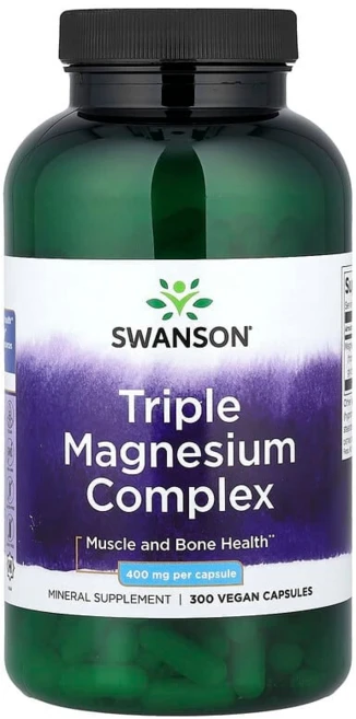 스완슨 트리플 마그네슘 컴플렉스 400mg 비건 캡슐, 300정, 1개 - 쿠팡