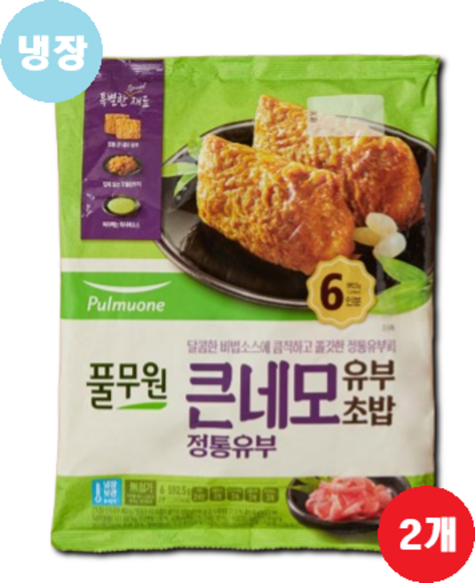 트레이더스 풀무원 큰네모 유부초밥 592.5g, 2개