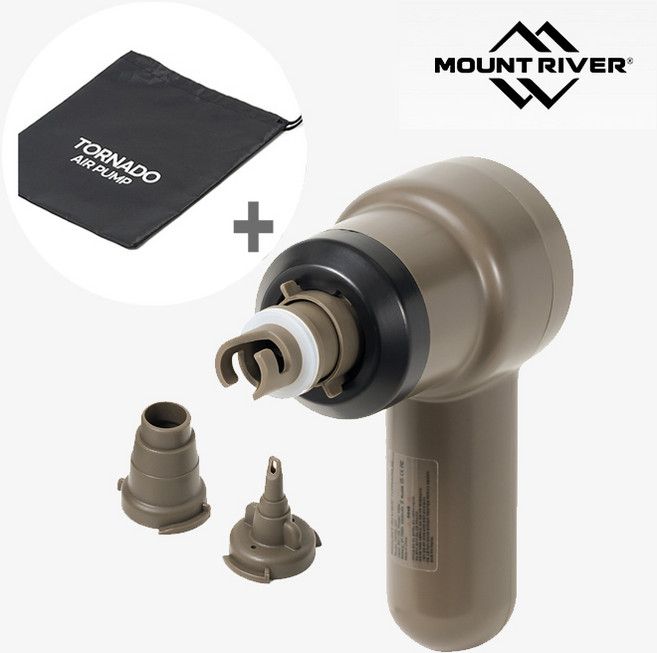 마운트리버 토네이도 25 에어펌프 충전식, 1개, 1단, 브라운