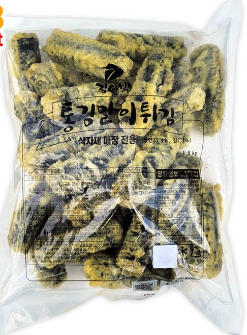 김이박 통김말이튀김 (냉동) 1.5kg, 6개