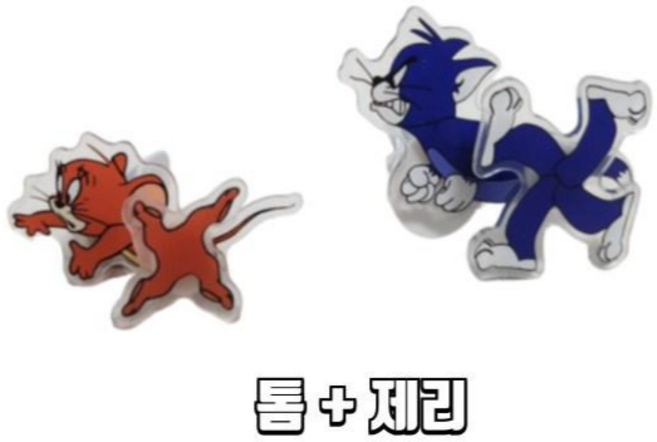 호두스토어 고양이와쥐 톰과제리 자동차 송풍구 장식클립, 1개, 톰+제리