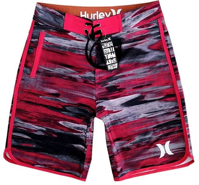 피지크보드숏 피지크 바지 휴양지룩 남자 경기복 물놀이, 레드