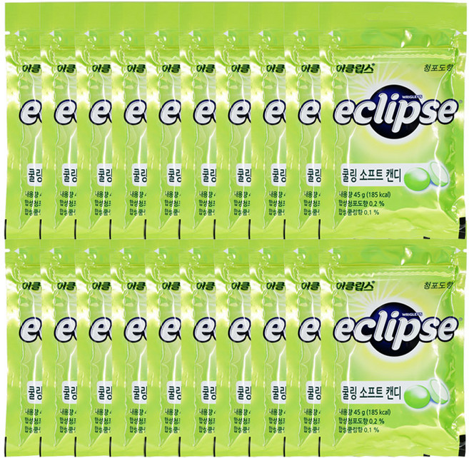 이클립스 쿨링 소프트 캔디 청포도향, 45g, 20개