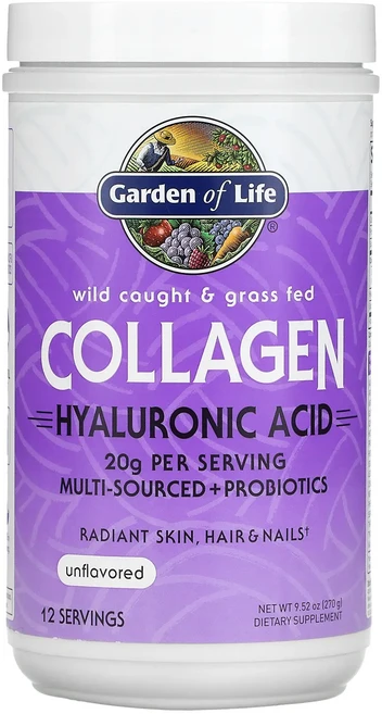 새해 첫좋은선물 Garden of Life 자연산 목초 사육 콜라겐 히알루론산 무향 270g(9.52oz) 제대로 할인합니다, GardenofLife자연산목초사육콜라겐히알루론산무향2, 270g - 쿠팡