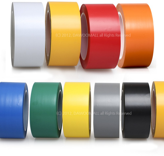 국산 다우 바닥 라인 테이프 48mm x 30M 난연 9가지 색상, 1개, 회색