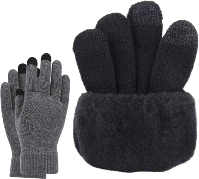 더블트리 심플니트 기모 터치장갑 남녀공용