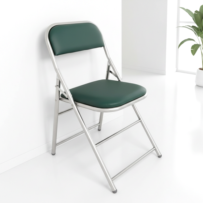 피피포피 루루 접이식의자 폴딩체어 스테인리스 접의자 간이의자, 1개, 블루그린