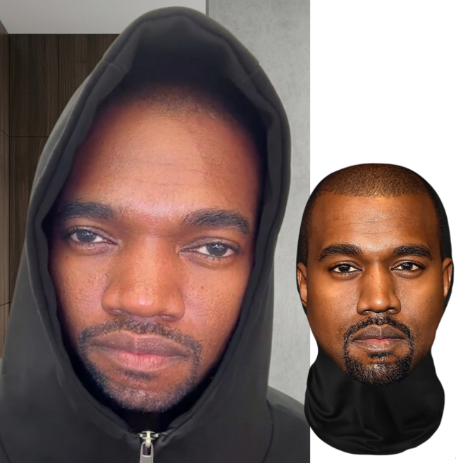 리빙에센스 칸예 마스크 복면 YE 쓸데없는 선물, 1개, 블랙