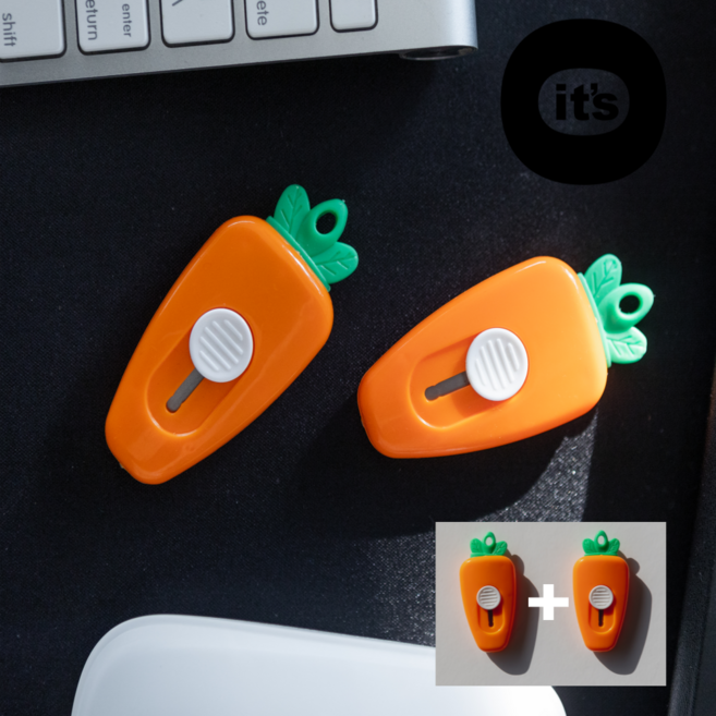 이츠오 당근 언박싱 택배칼 미니 박스칼, 2개, 당근 오렌지