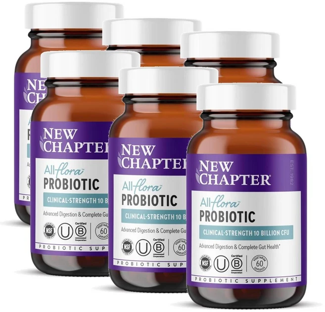 뉴챕터 올 플로라 100억 유산균 프로바이오틱스 캡슐 New Chapter Probiotic All-Flora, 6개, 60정 - 쿠팡