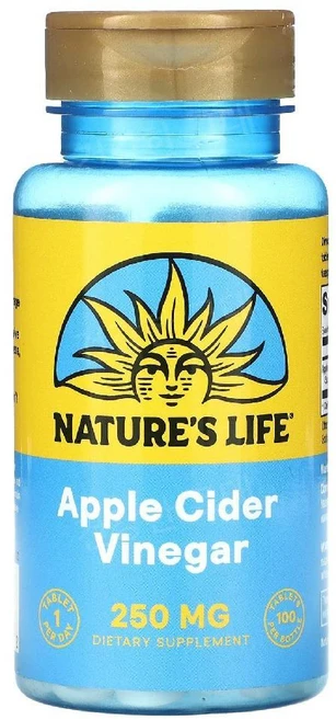 Natures Life 사과 식초 250mg 100정 사과식초농축액, 1개 - 쿠팡