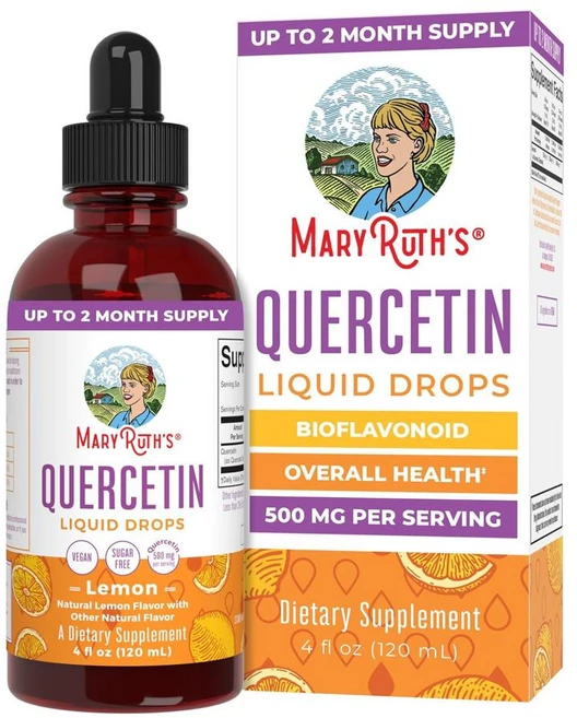 MaryRuth 메리루스 퀘르세틴 액상 드롭 설탕 무첨가 500mg, 2개, 120ml - 쿠팡