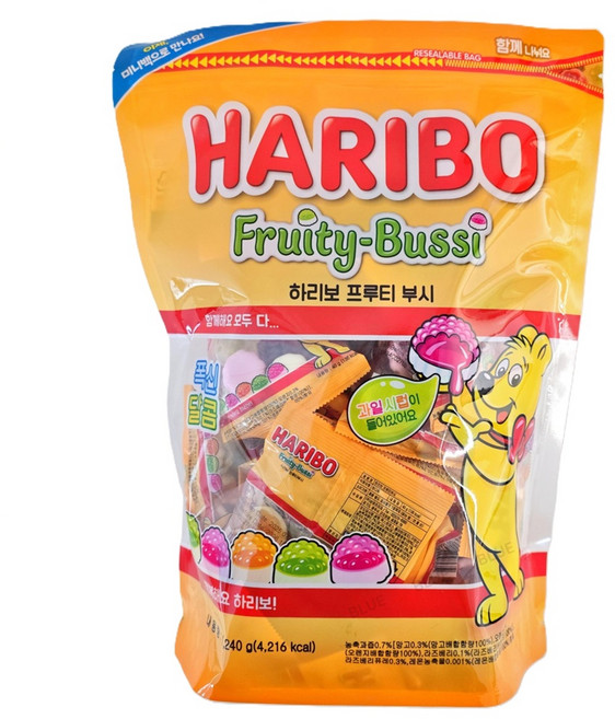 하리보 HARIBO 푸르티부시, 1.24kg, 1개