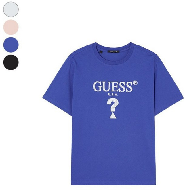 [백화점 정품] 게스 진 남여공용 무테 삼각 반팔티셔츠 NQ2K5920